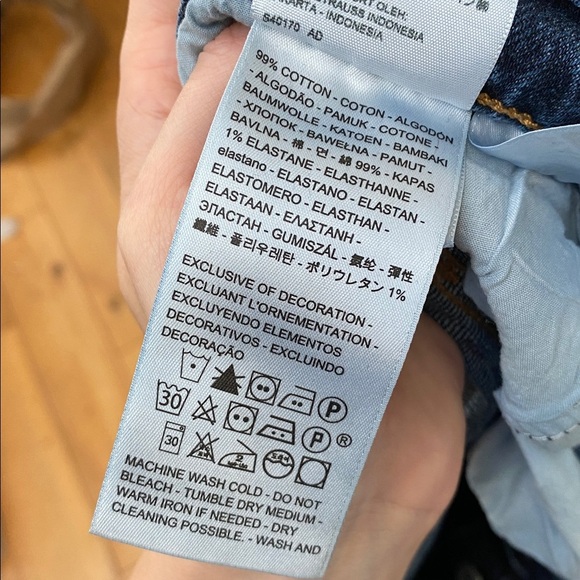 Levi’s wedgie straight size ankle cut dark denim jeans​ - Picture 9 of 9